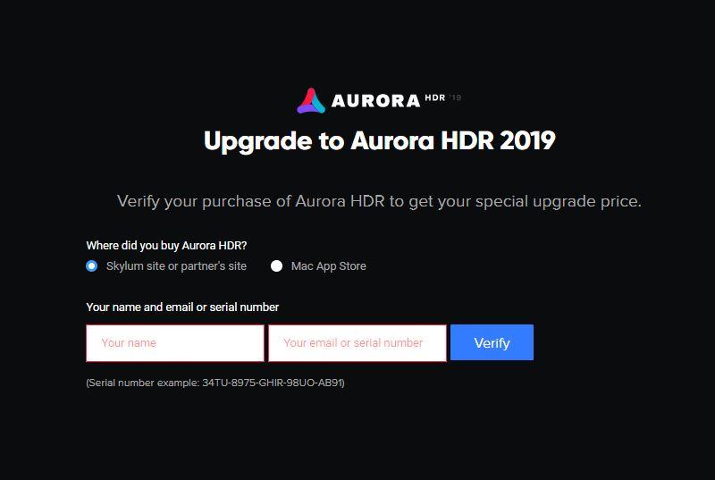 Aurora HDR 2019 Upgrade