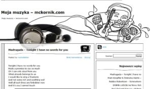 Moja muzyka mckornik.com - blog z muzyką - kiedyś www.moja-muzyka.com