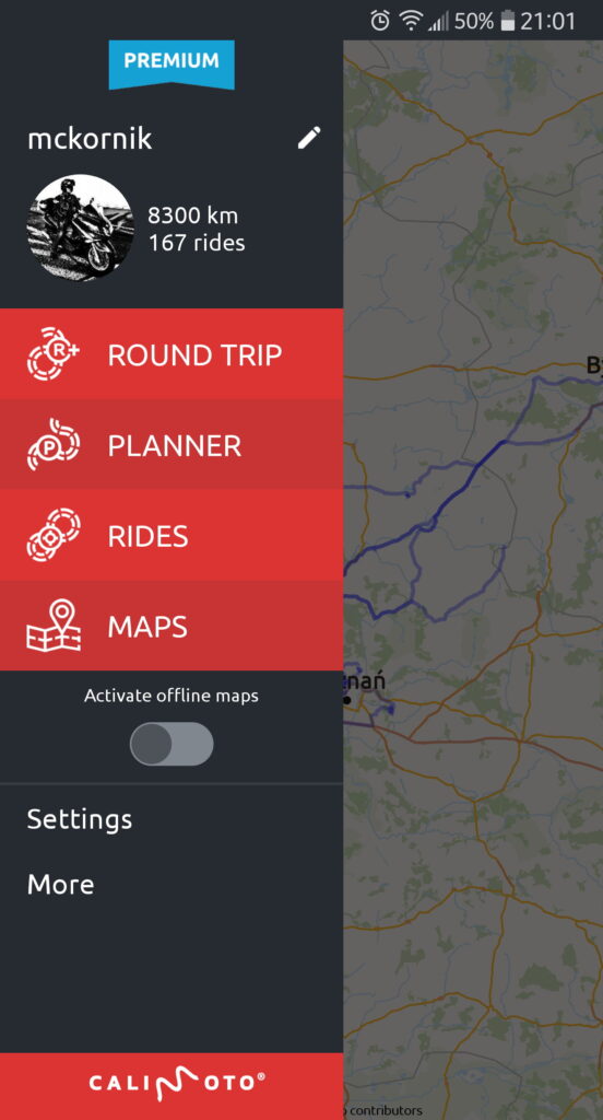 Aplikacja Calimoto - Nawigacja dla motocyklistów