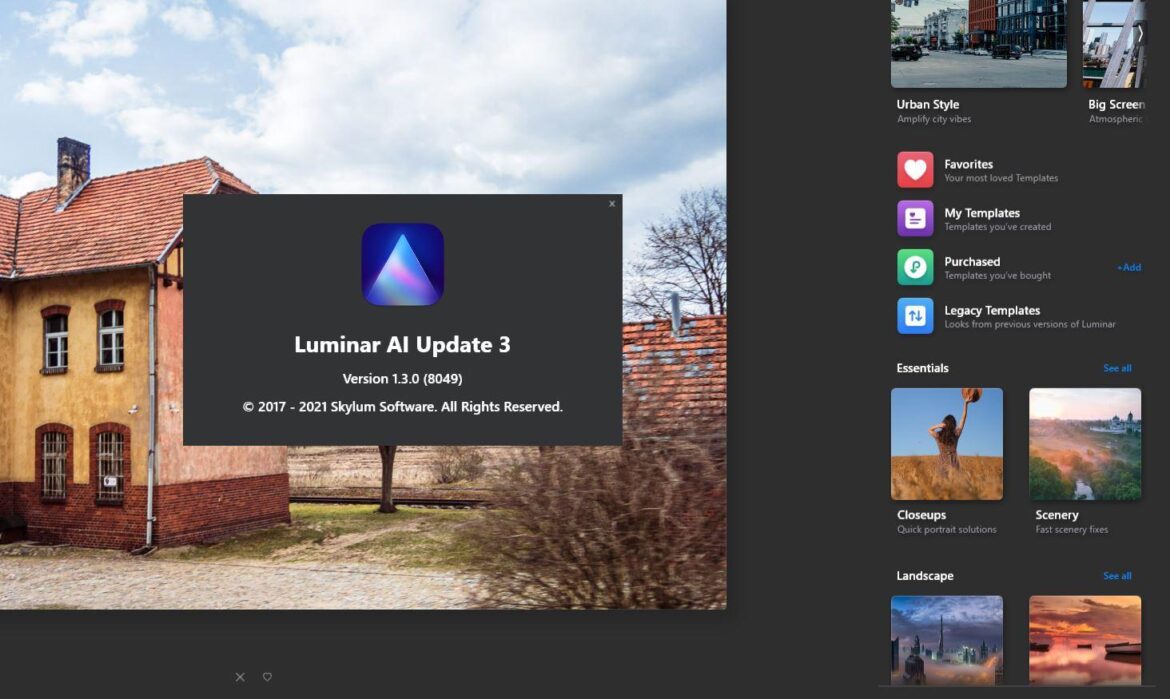 Luminar AI update 3 available